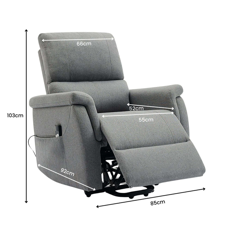 Electric Lifting Recliner Armchairs – Set of 2