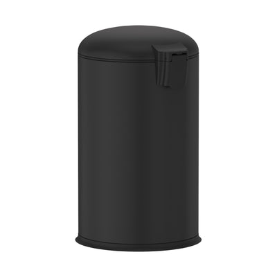 30L Rounded Pedal Rubbish Bin - Matte Black