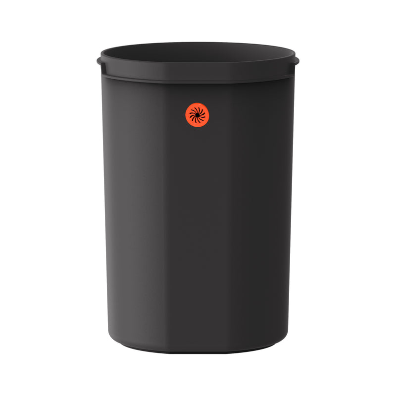 12L Rounded Pedal Rubbish Bin - Matte Black