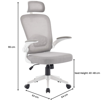 Ergonomic Mesh Office Desk Chair - Grey