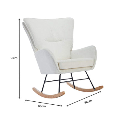 Recliner Rocking Chair - Cream