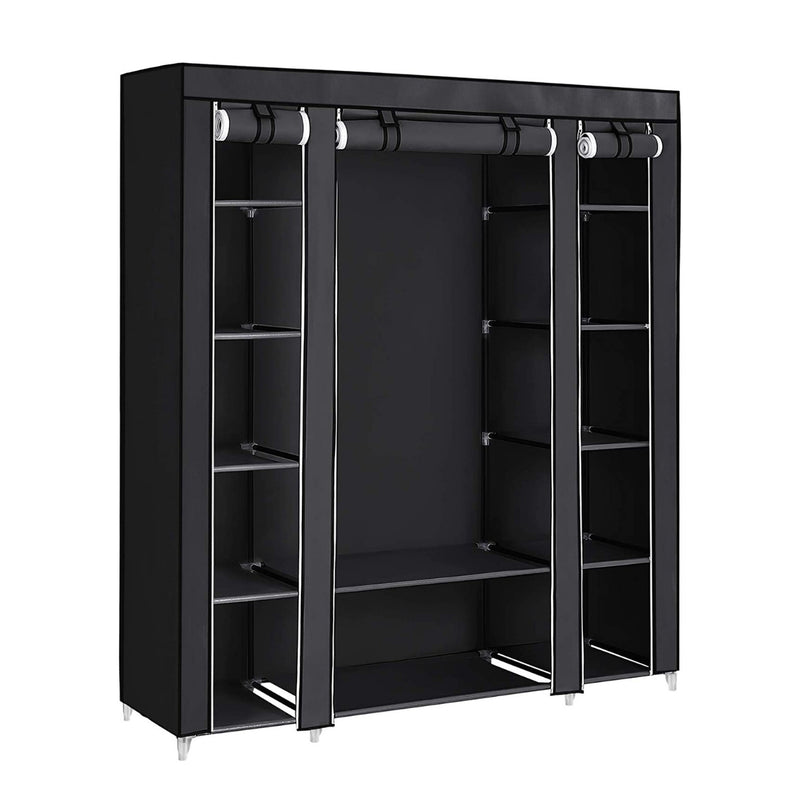 Portable Wardrobe Clothes Storage Organiser (Black)