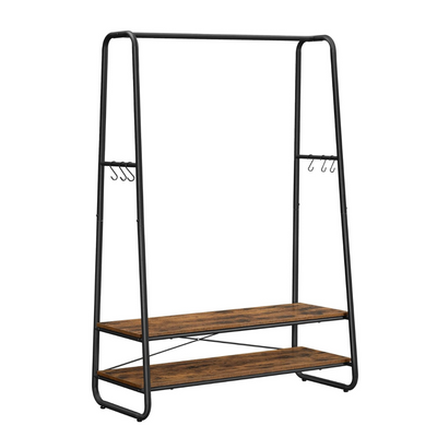 Suit Bar Industrial Style Garment Rack - Brown