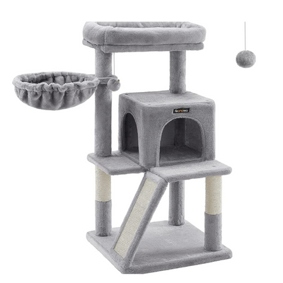 Cat Tree 96cm Tall - Light Grey