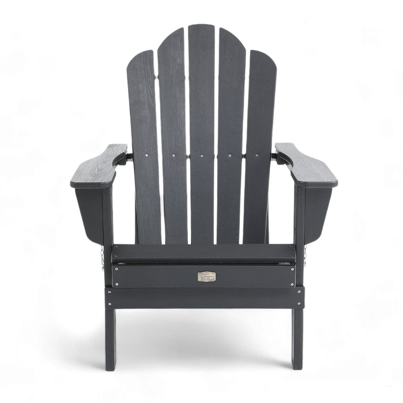 Adirondack Outdoor Chair in Grey with Cup Holder close-up
