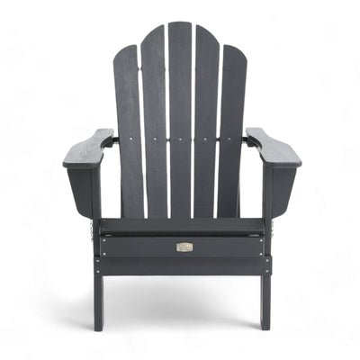 Adirondack Outdoor Chair with Cup Holder (Pack of 2) - Grey