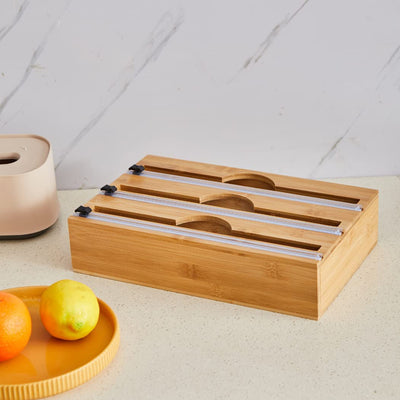 Bamboo Food Wrap Dispenser