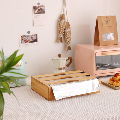 Bamboo Food Wrap Dispenser