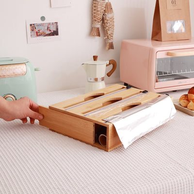 Bamboo Food Wrap Dispenser