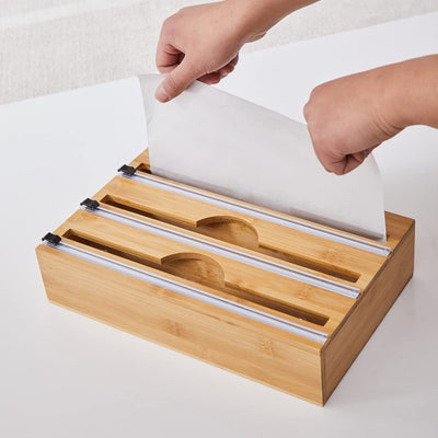 Bamboo Food Wrap Dispenser