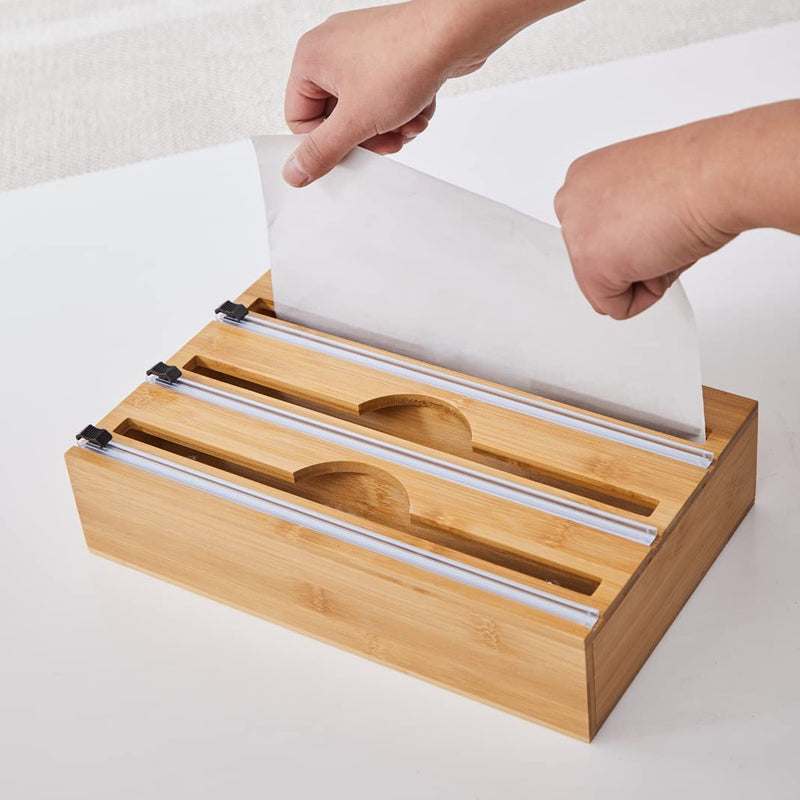 Bamboo Food Wrap Dispenser