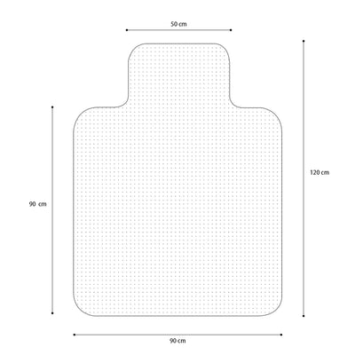 Close-up of Kitchen Labels - 120x90x0.3cm Chair Mat for Carpets showing studs