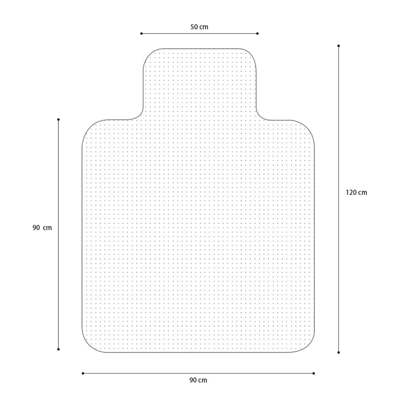 Close-up of Kitchen Labels - 120x90x0.3cm Chair Mat for Carpets showing studs