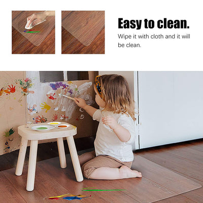 Edge detail of Clear Chair Mat for Hardwood Floors - 120x90x0.3cm