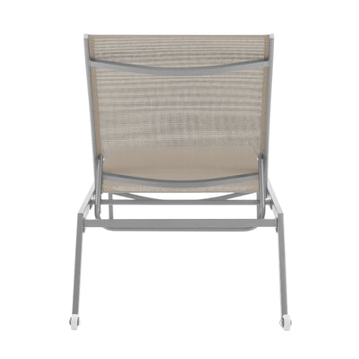 Deluxe Outdoor Pool Sun Lounger (Pack of 2) - Beige