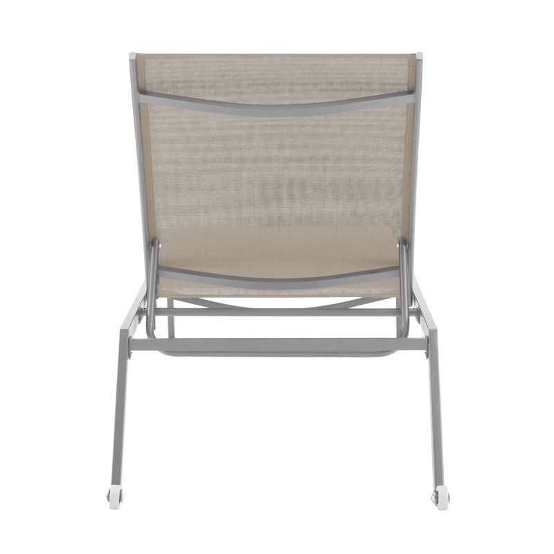 Deluxe Outdoor Pool Sun Lounger (Pack of 2) - Beige