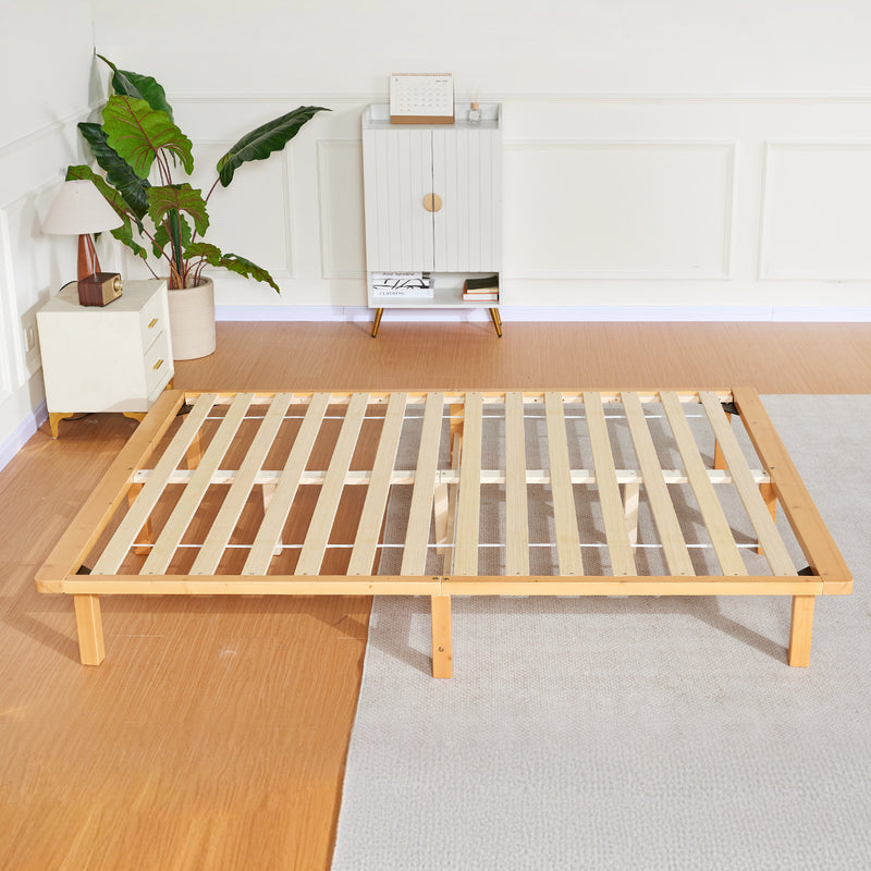 Desmond Signature Wooden Bed Frame in Walnut - Angled View