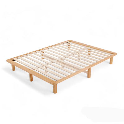 Desmond Signature Wooden Bed Frame in Walnut with Mattress