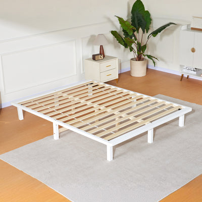 Desmond Signature Wooden Bed Frame in White - Back View