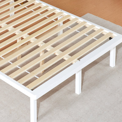 Close-up of Desmond Signature Wooden Bed Frame Footboard in White