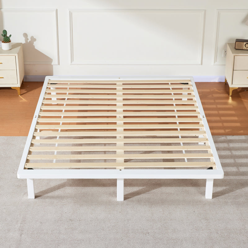 Close-up of Desmond Signature Wooden Bed Frame Headboard in White