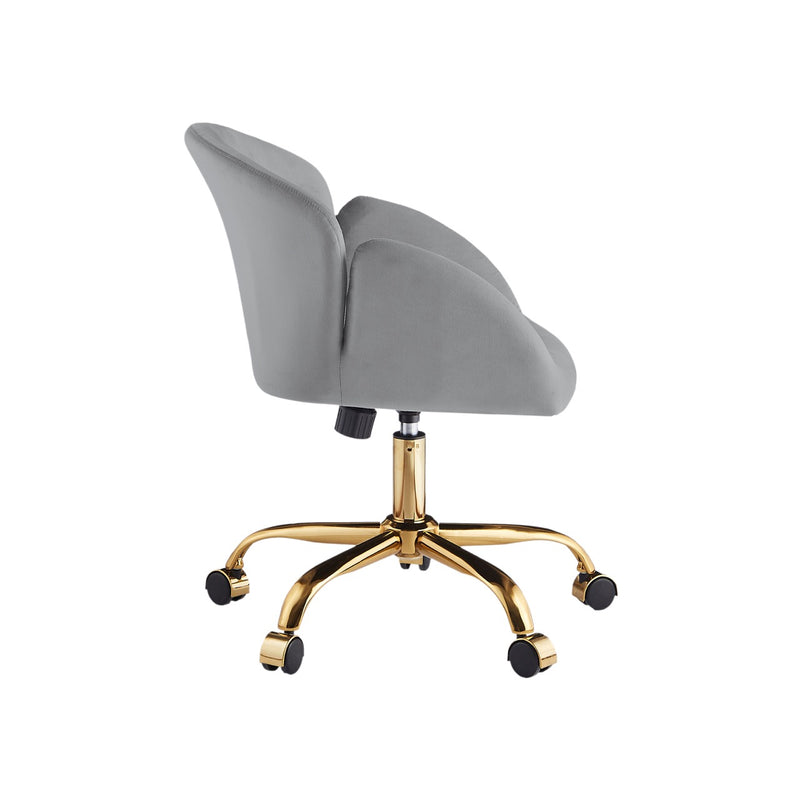 Elle Velvet Office Chair - Grey, Adjustment Lever