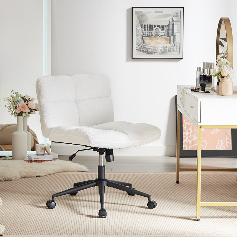 Emma Cross-Legged Office Chair - Beige in Office Setting