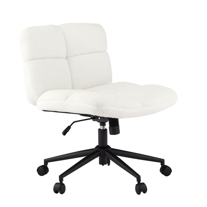 Emma Cross-Legged Office Chair - Beige, Back View