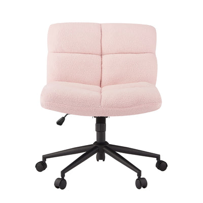 Emma Cross-Legged Office Chair - Pink, Front View