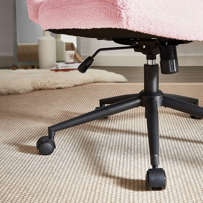 Emma Cross-Legged Office Chair - Pink, Adjustment Lever