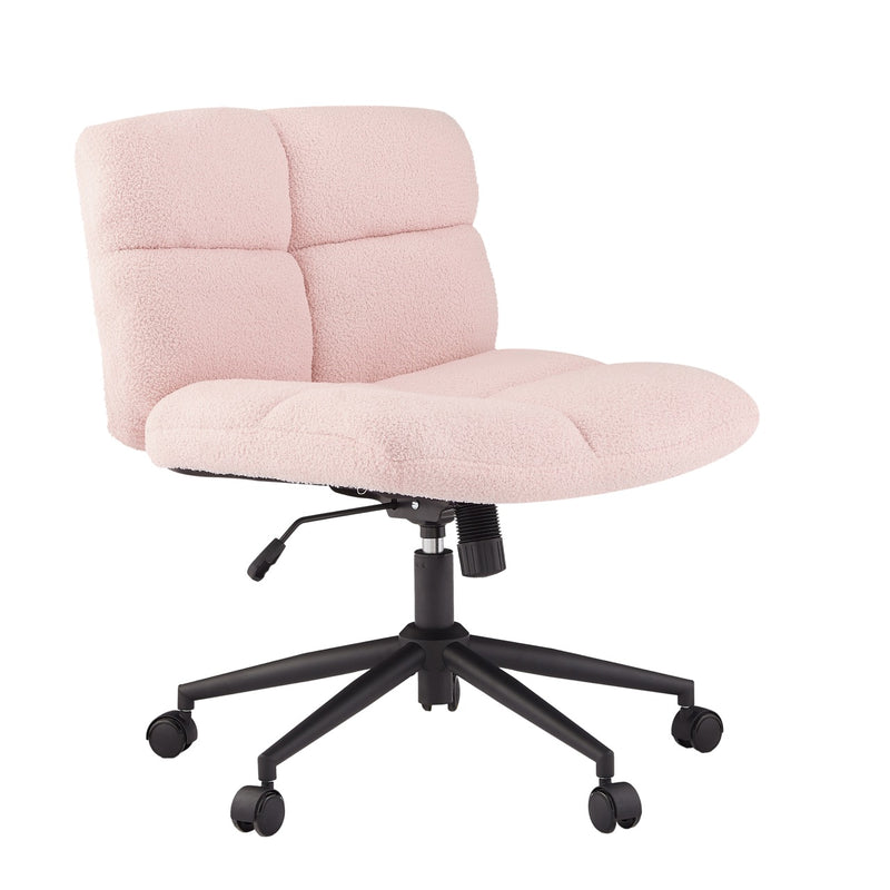 Emma Cross-Legged Office Chair - Pink, Back View