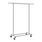 Full view of Heavy Duty Metal Garment Rack in matte black finish