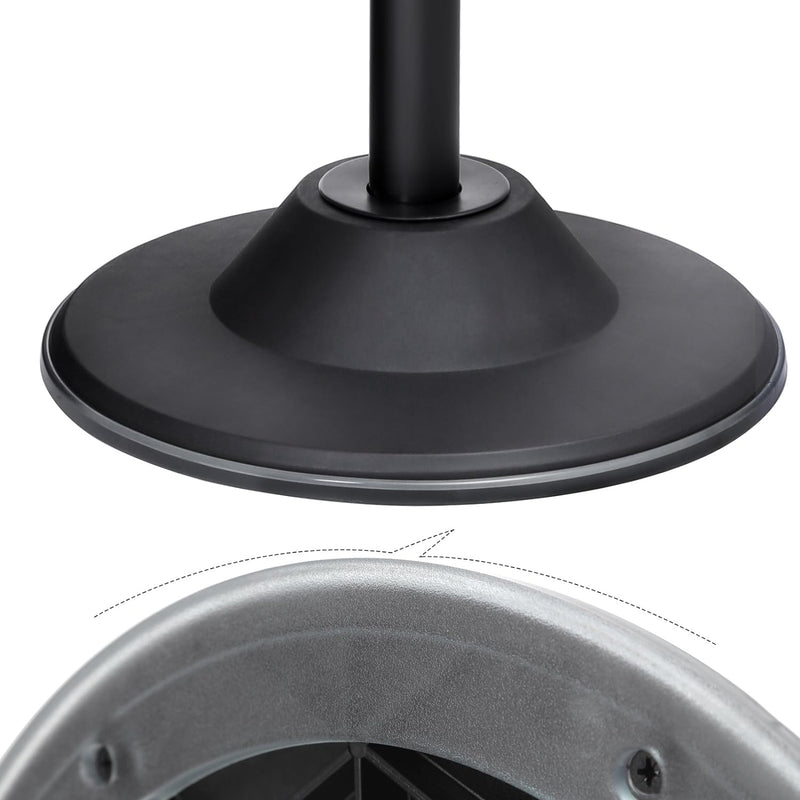 Detailed view of the smooth-rolling caster wheels on the Height-Adjustable Office Stool