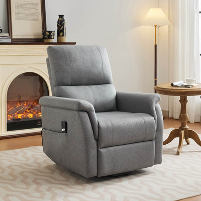 Electric Lifting Recliner Armchairs – Set of 2