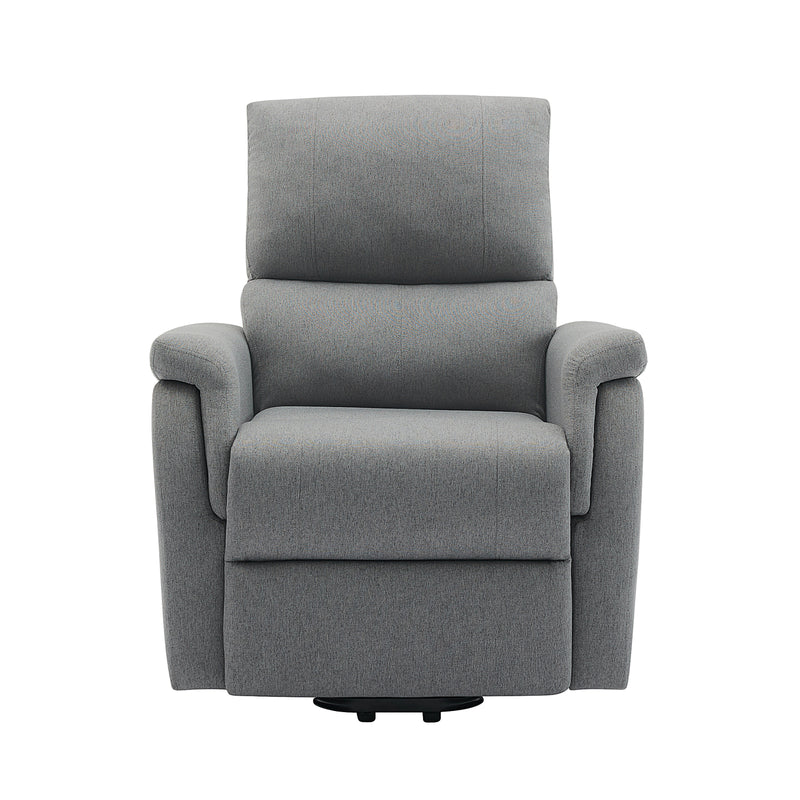 Detailed view of the cushion design on the Lifting Recliner Lounger Chair in grey.
