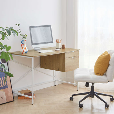 2 Drawer Computer Office Desk - Oak