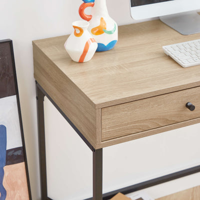 Office Desk With 2 Drawers - Oak