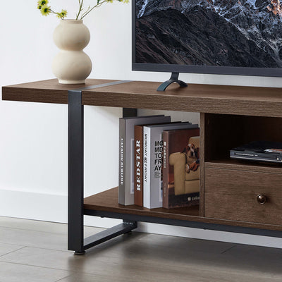 Lume Entertainment TV Stand - Dark Oak