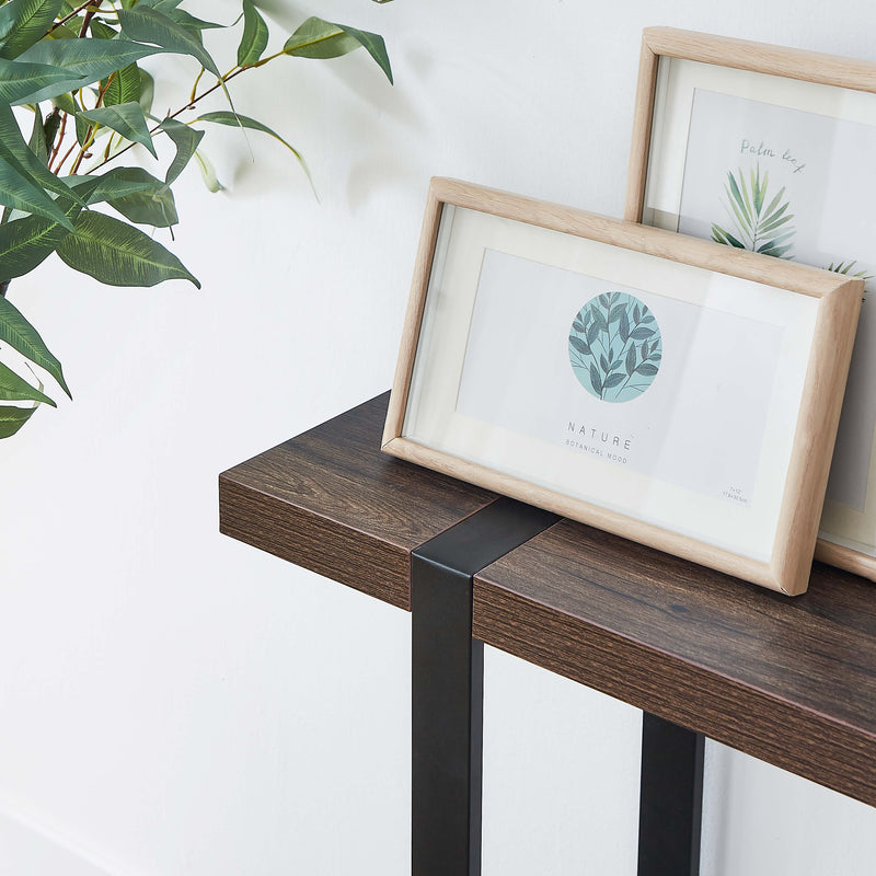 Nova Console Table with Storage Shelf - Dark Oak