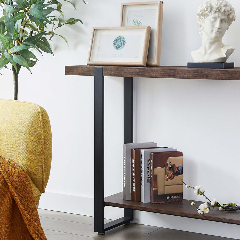 Nova Console Table with Storage Shelf - Dark Oak