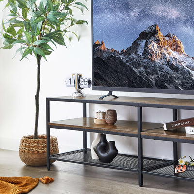 Lume Entertainment TV Stand - Rustic Brown