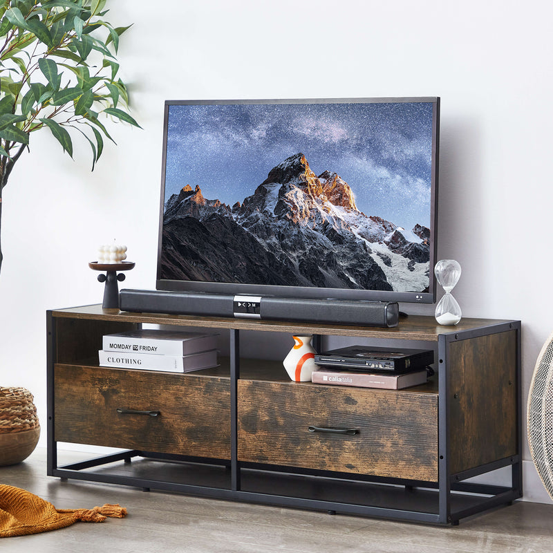 Lume Entertainment Unit with Storage - Rustic Brown