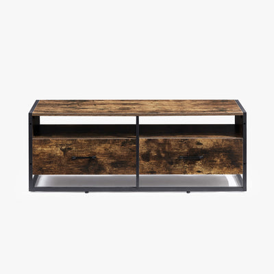 Entertainment TV Stand with Drawers - Rustic Brown