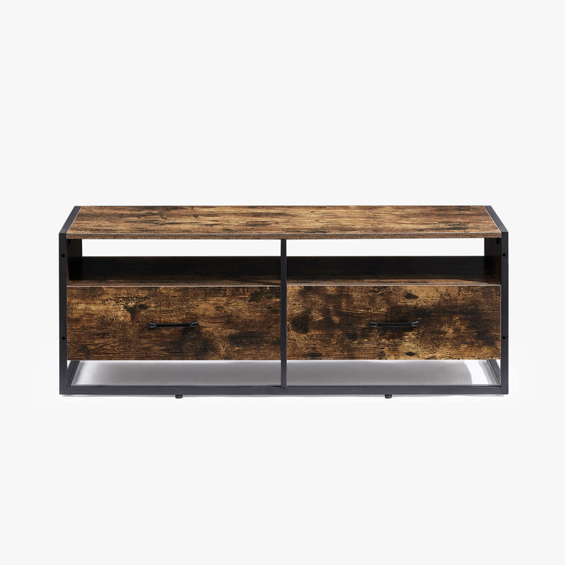 Entertainment TV Stand with Drawers - Rustic Brown