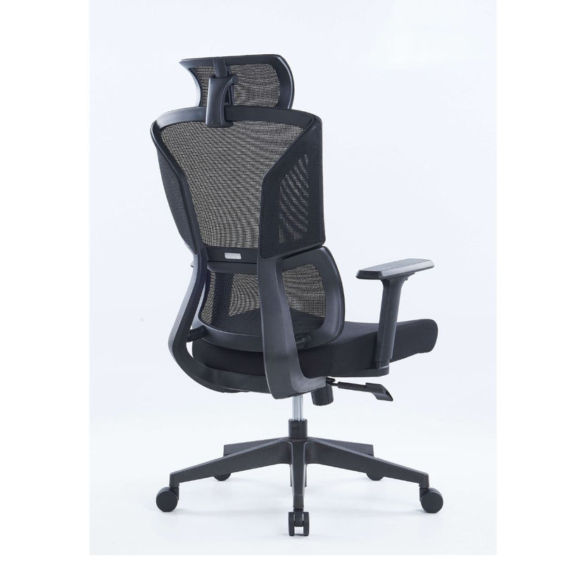 Ergonomic Office Chair With Headrest - Black