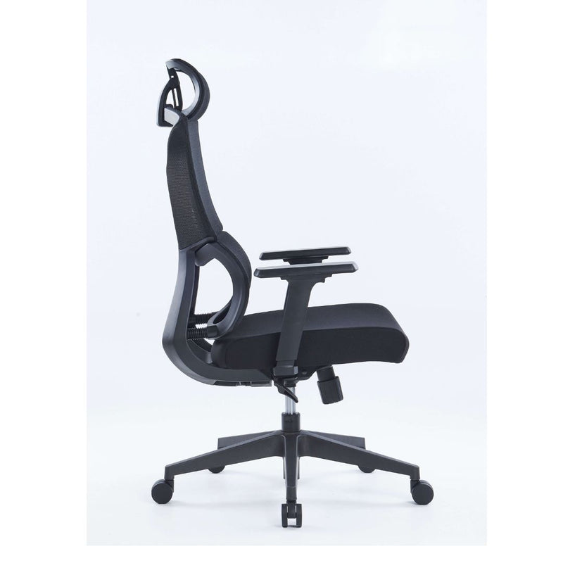 Ergonomic Office Chair With Headrest - Black