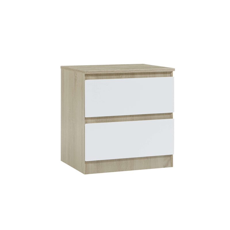 Nola Bedside Table with open drawer displaying storage space