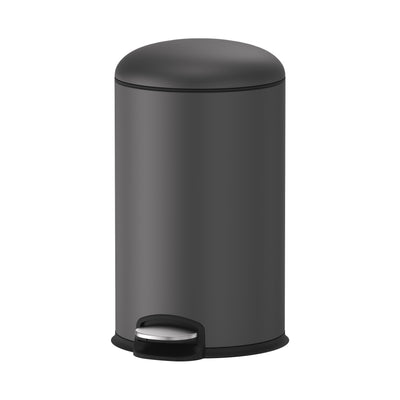 Pedal Rubbish Bin - Titanium Gray, Front View