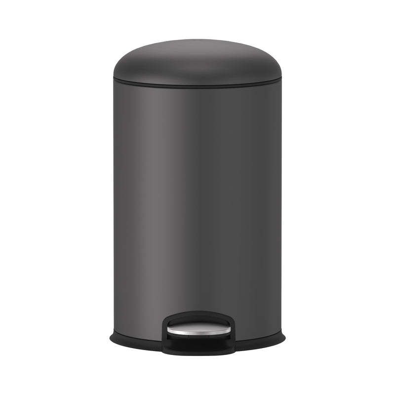 Pedal Rubbish Bin - Titanium Gray Interior View