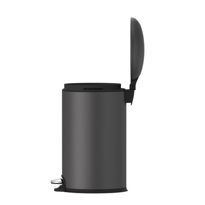 Pedal Rubbish Bin - Titanium Gray with Trash Bag